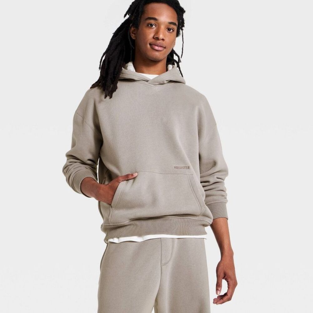 Men's Fleece Hoodie - Gray S The Hollister